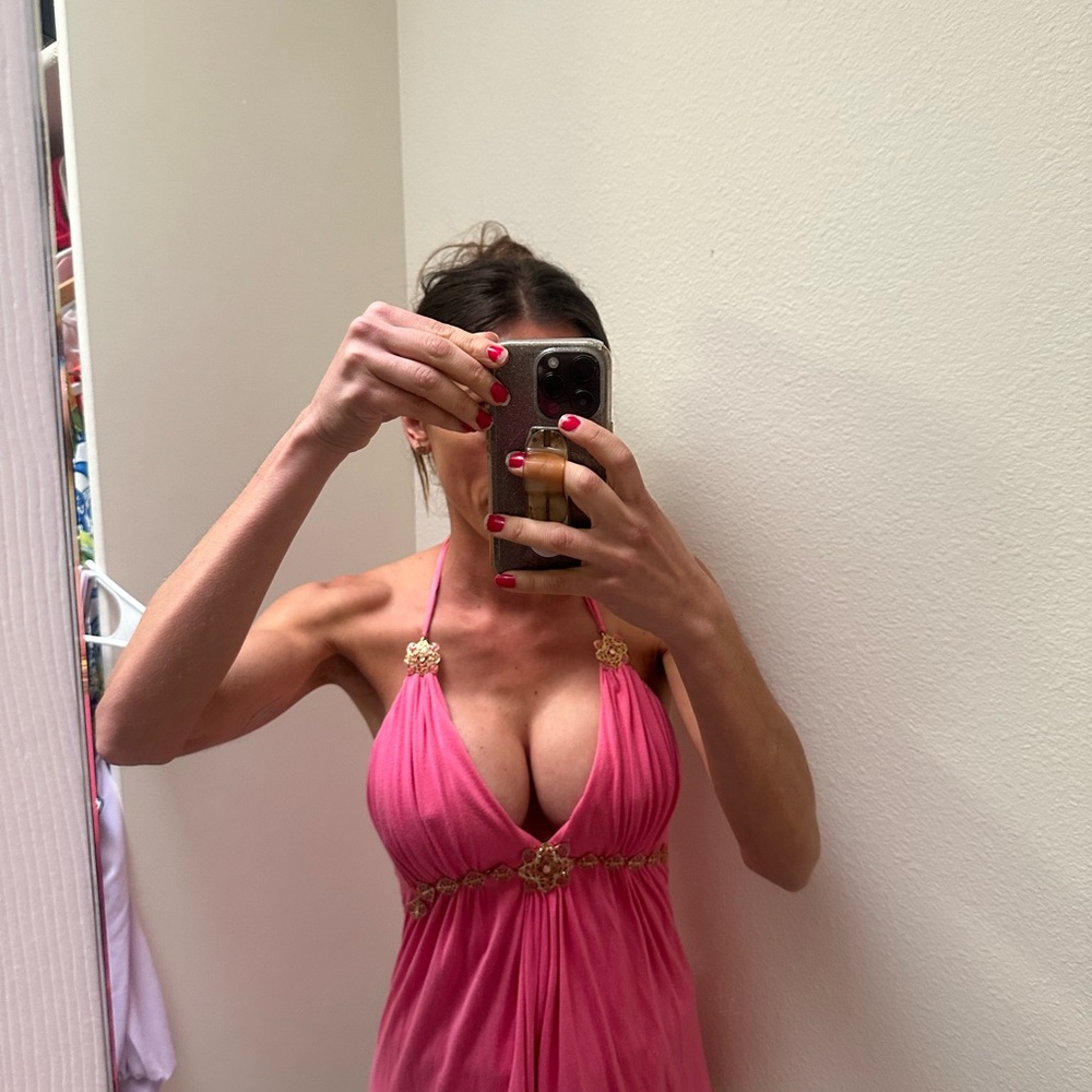 Sky Pink Halter Tank Top